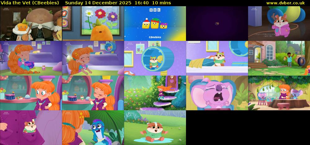 Vida the Vet (CBeebies) Sunday 14 December 2025 16:40 - 16:50