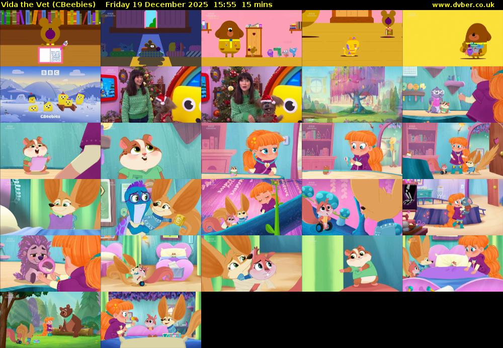 Vida the Vet (CBeebies) Friday 19 December 2025 15:55 - 16:10