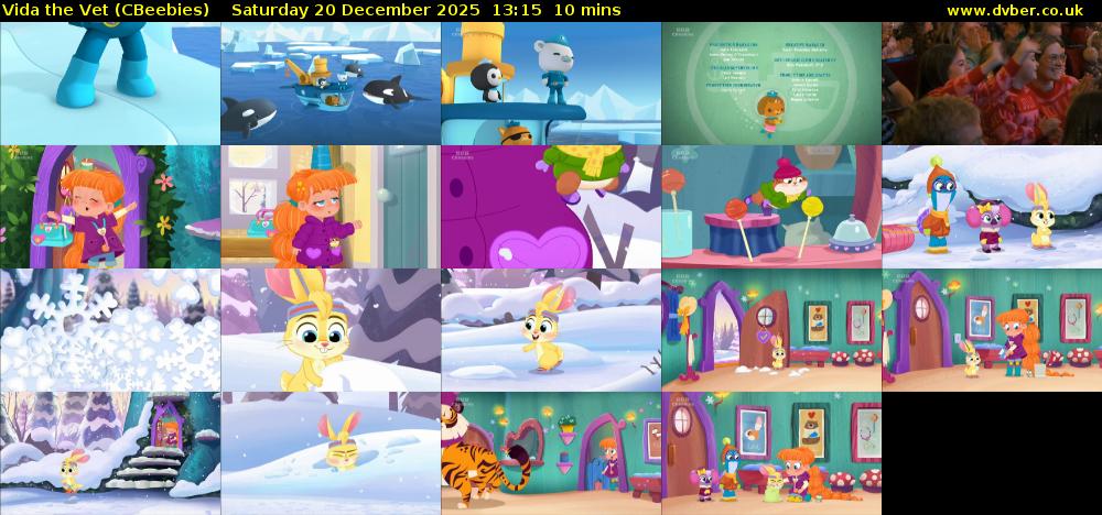 Vida the Vet (CBeebies) Saturday 20 December 2025 13:15 - 13:25