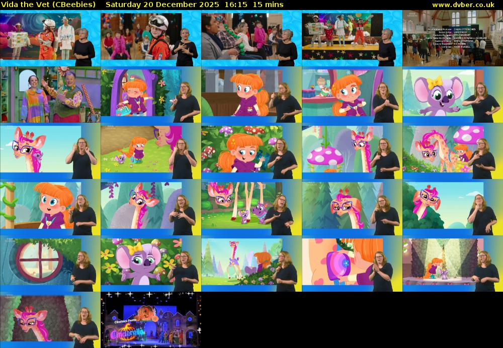 Vida the Vet (CBeebies) Saturday 20 December 2025 16:15 - 16:30
