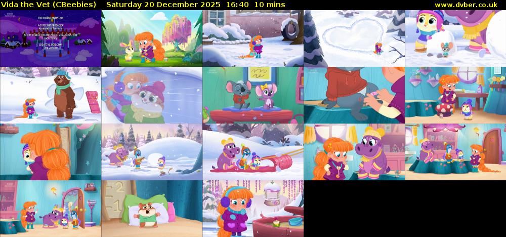 Vida the Vet (CBeebies) Saturday 20 December 2025 16:40 - 16:50