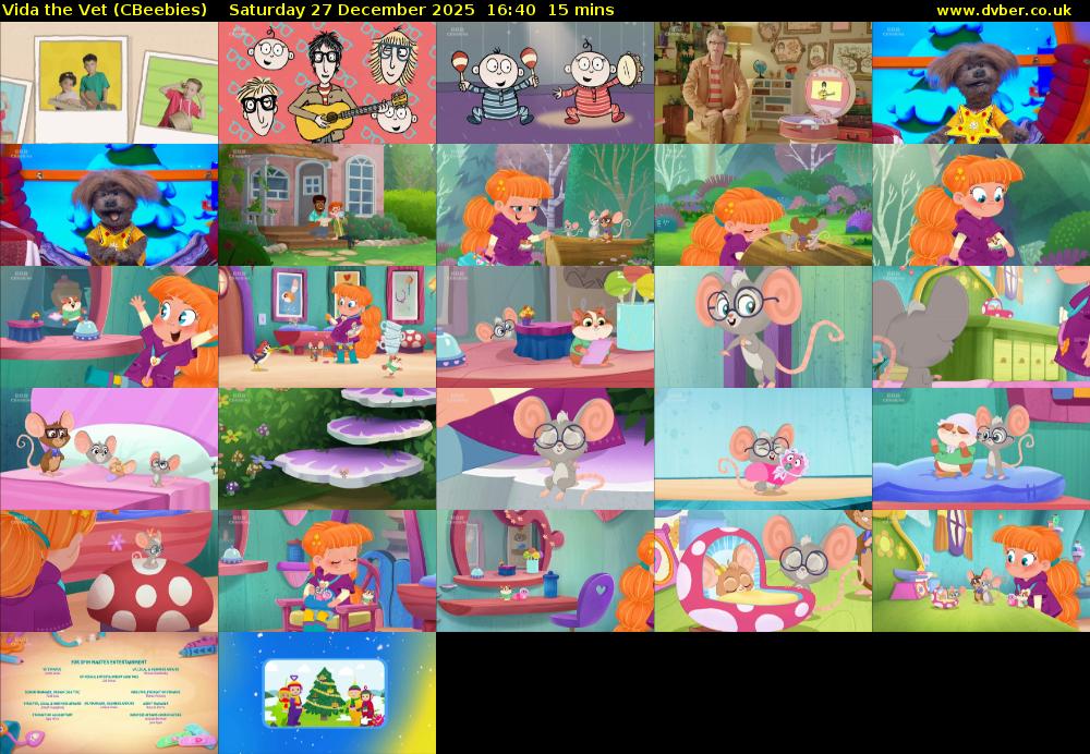 Vida the Vet (CBeebies) Saturday 27 December 2025 16:40 - 16:55