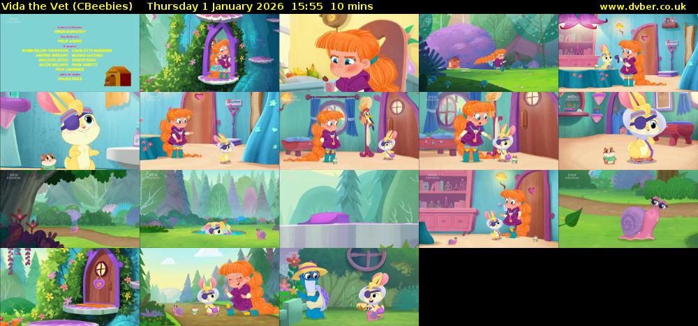 Vida the Vet (CBeebies) Thursday 1 January 2026 15:55 - 16:05
