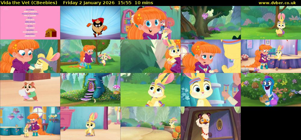 Vida the Vet (CBeebies) Friday 2 January 2026 15:55 - 16:05