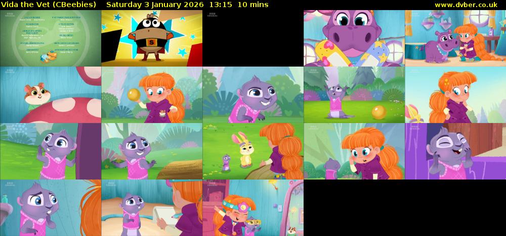 Vida the Vet (CBeebies) Saturday 3 January 2026 13:15 - 13:25