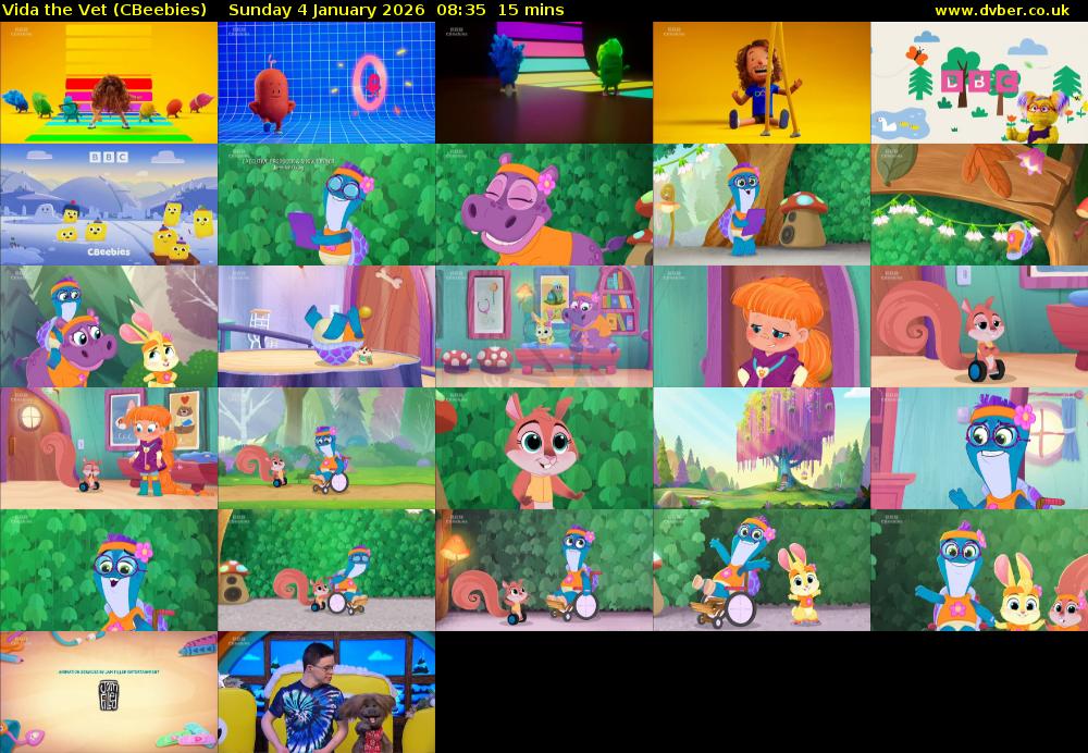 Vida the Vet (CBeebies) Sunday 4 January 2026 08:35 - 08:50