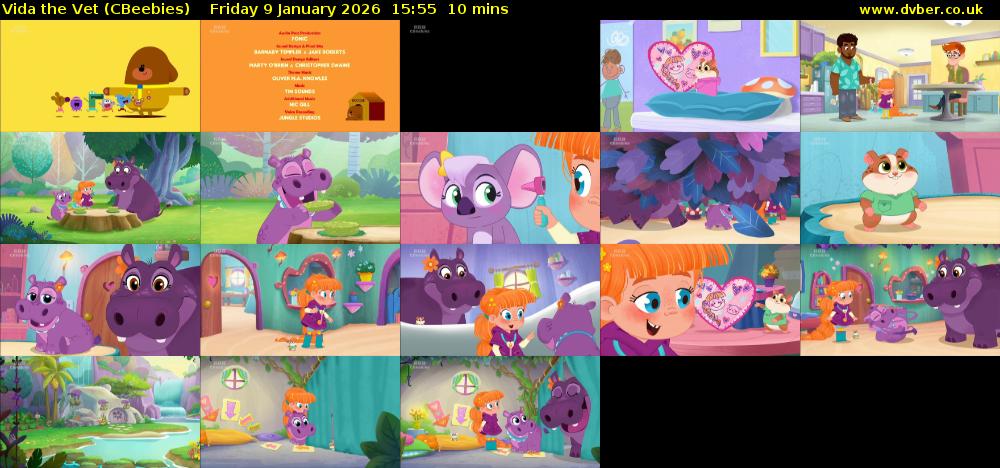 Vida the Vet (CBeebies) Friday 9 January 2026 15:55 - 16:05