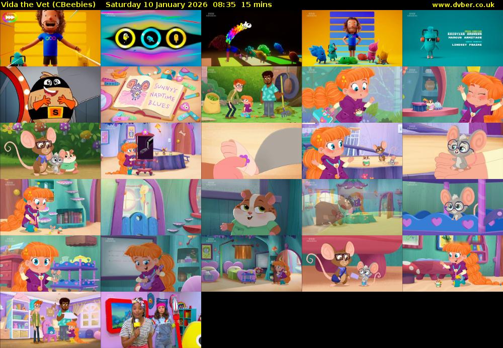 Vida the Vet (CBeebies) Saturday 10 January 2026 08:35 - 08:50