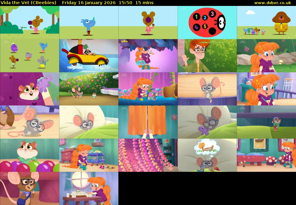 Vida the Vet (CBeebies) Friday 16 January 2026 15:50 - 16:05