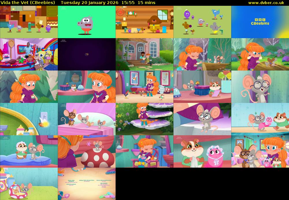 Vida the Vet (CBeebies) Tuesday 20 January 2026 15:55 - 16:10