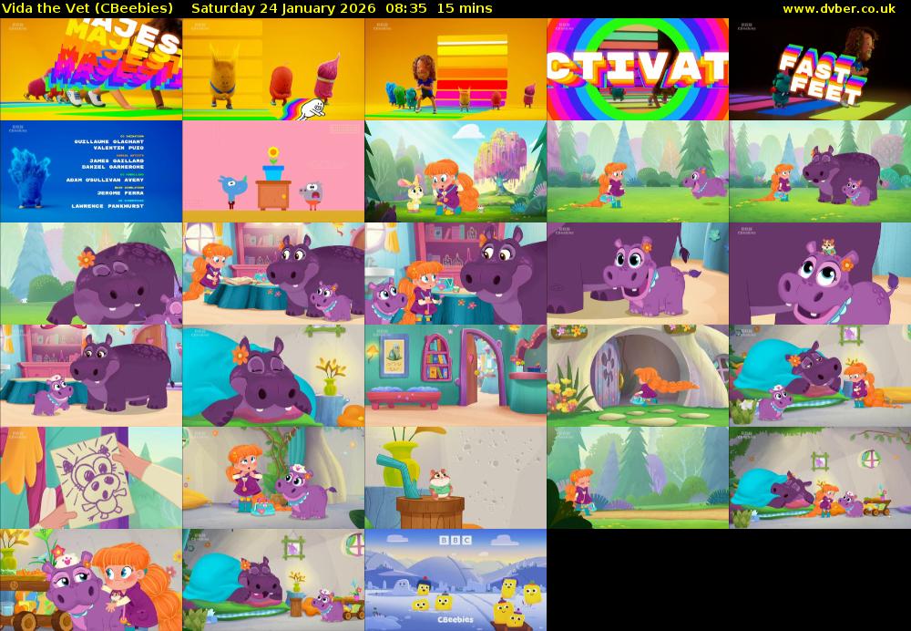 Vida the Vet (CBeebies) Saturday 24 January 2026 08:35 - 08:50