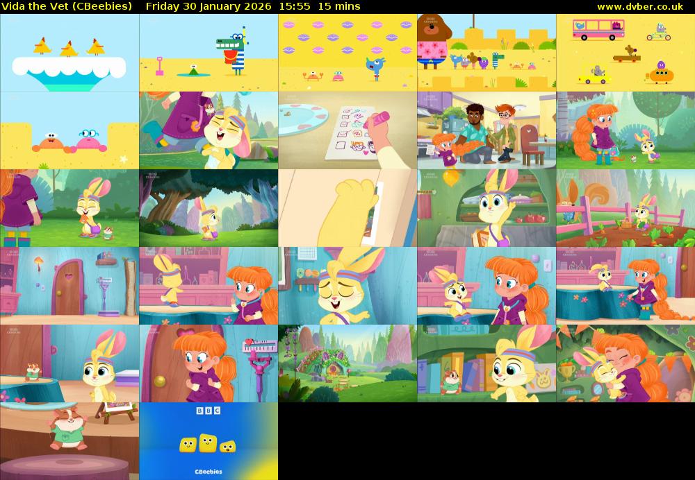 Vida the Vet (CBeebies) Friday 30 January 2026 15:55 - 16:10