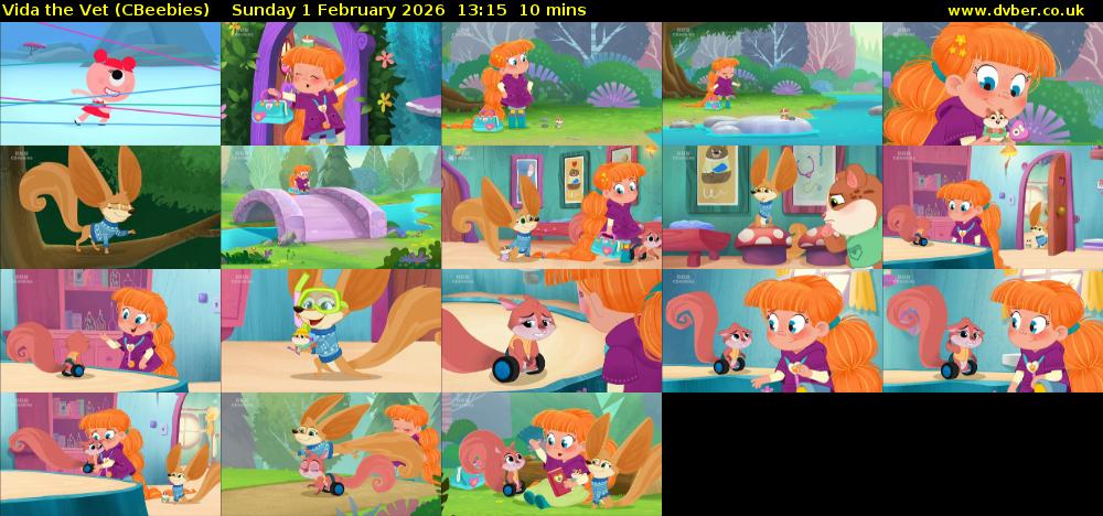 Vida the Vet (CBeebies) Sunday 1 February 2026 13:15 - 13:25