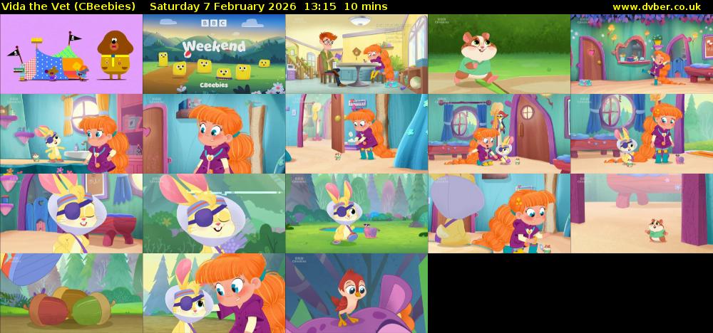 Vida the Vet (CBeebies) Saturday 7 February 2026 13:15 - 13:25