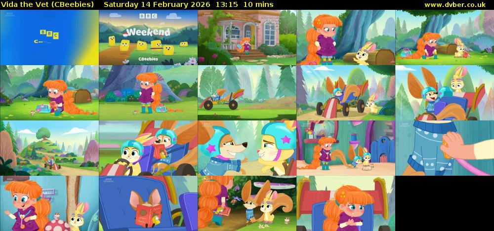 Vida the Vet (CBeebies) Saturday 14 February 2026 13:15 - 13:25
