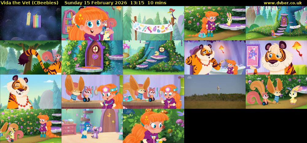 Vida the Vet (CBeebies) Sunday 15 February 2026 13:15 - 13:25