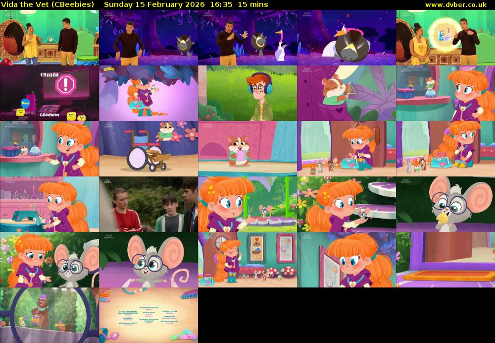 Vida the Vet (CBeebies) Sunday 15 February 2026 16:35 - 16:50