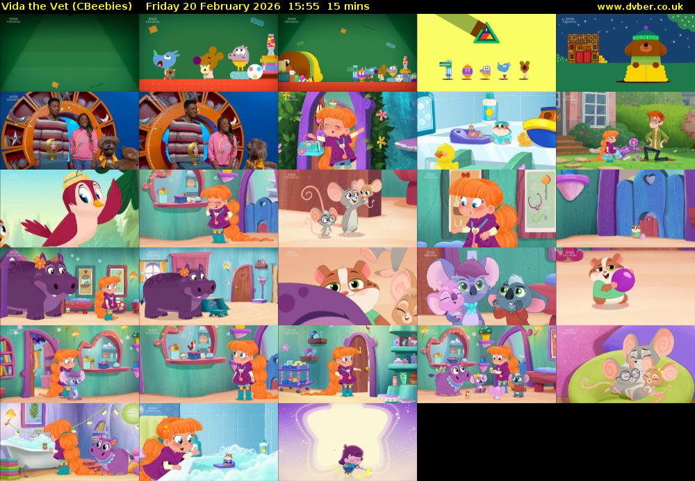 Vida the Vet (CBeebies) Friday 20 February 2026 15:55 - 16:10