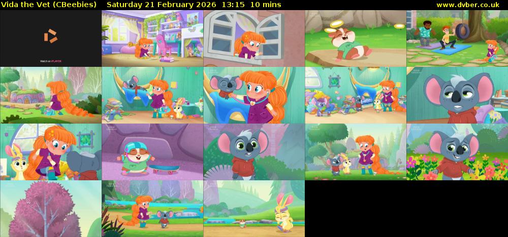 Vida the Vet (CBeebies) Saturday 21 February 2026 13:15 - 13:25