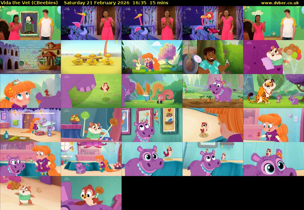 Vida the Vet (CBeebies) Saturday 21 February 2026 16:35 - 16:50