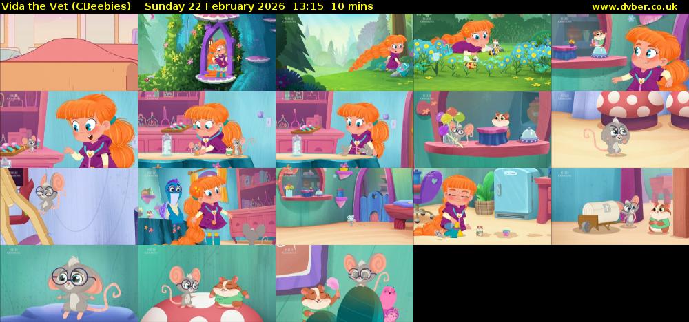 Vida the Vet (CBeebies) Sunday 22 February 2026 13:15 - 13:25