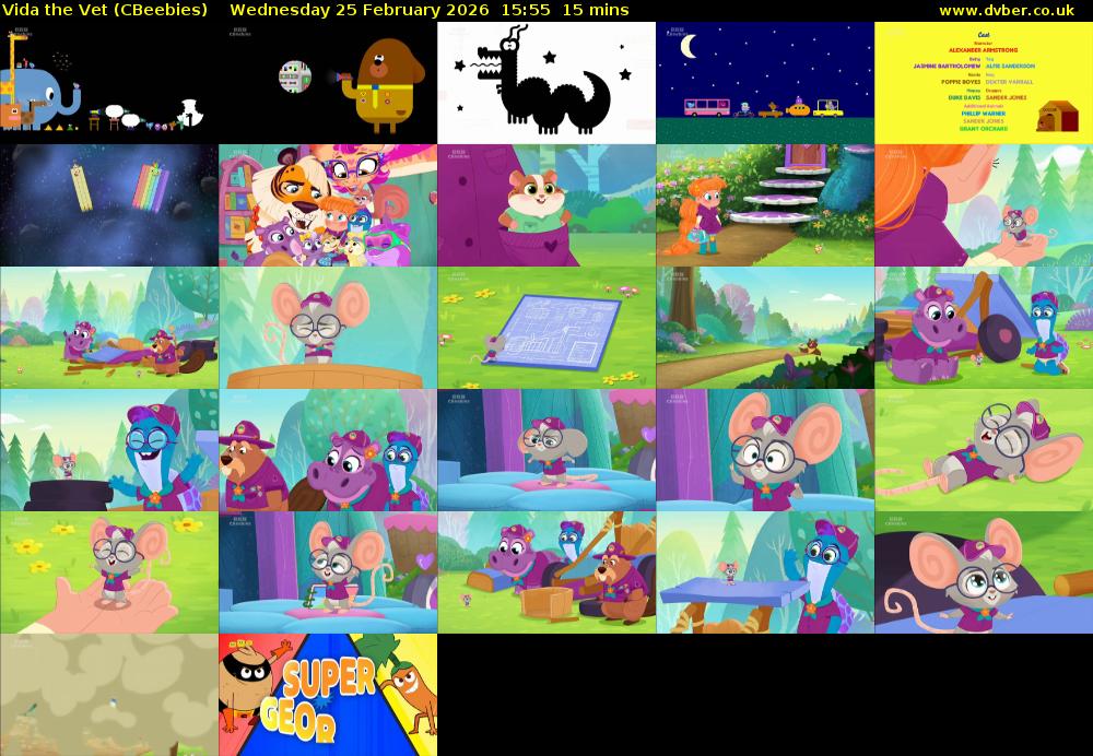 Vida the Vet (CBeebies) Wednesday 25 February 2026 15:55 - 16:10