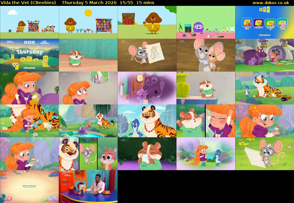 Vida the Vet (CBeebies) Thursday 5 March 2026 15:55 - 16:10