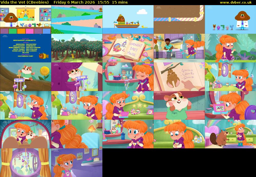 Vida the Vet (CBeebies) Friday 6 March 2026 15:55 - 16:10