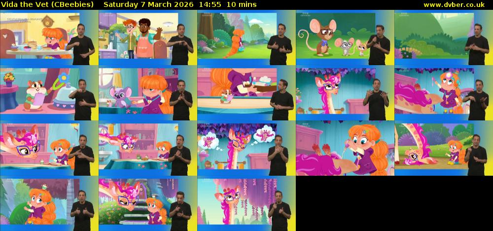 Vida the Vet (CBeebies) Saturday 7 March 2026 14:55 - 15:05