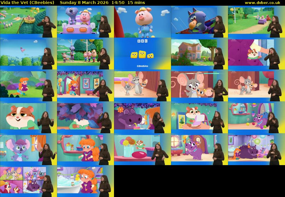 Vida the Vet (CBeebies) Sunday 8 March 2026 14:50 - 15:05