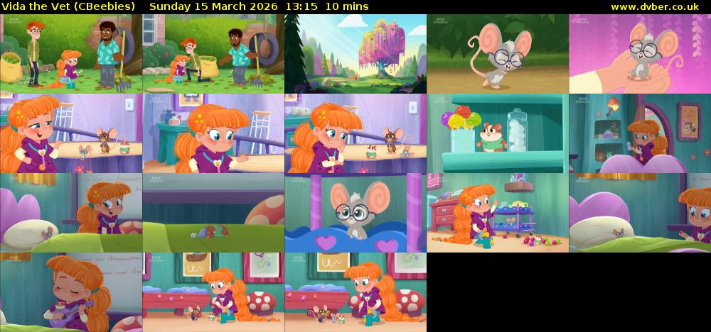 Vida the Vet (CBeebies) Sunday 15 March 2026 13:15 - 13:25
