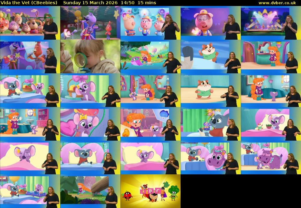 Vida the Vet (CBeebies) Sunday 15 March 2026 14:50 - 15:05