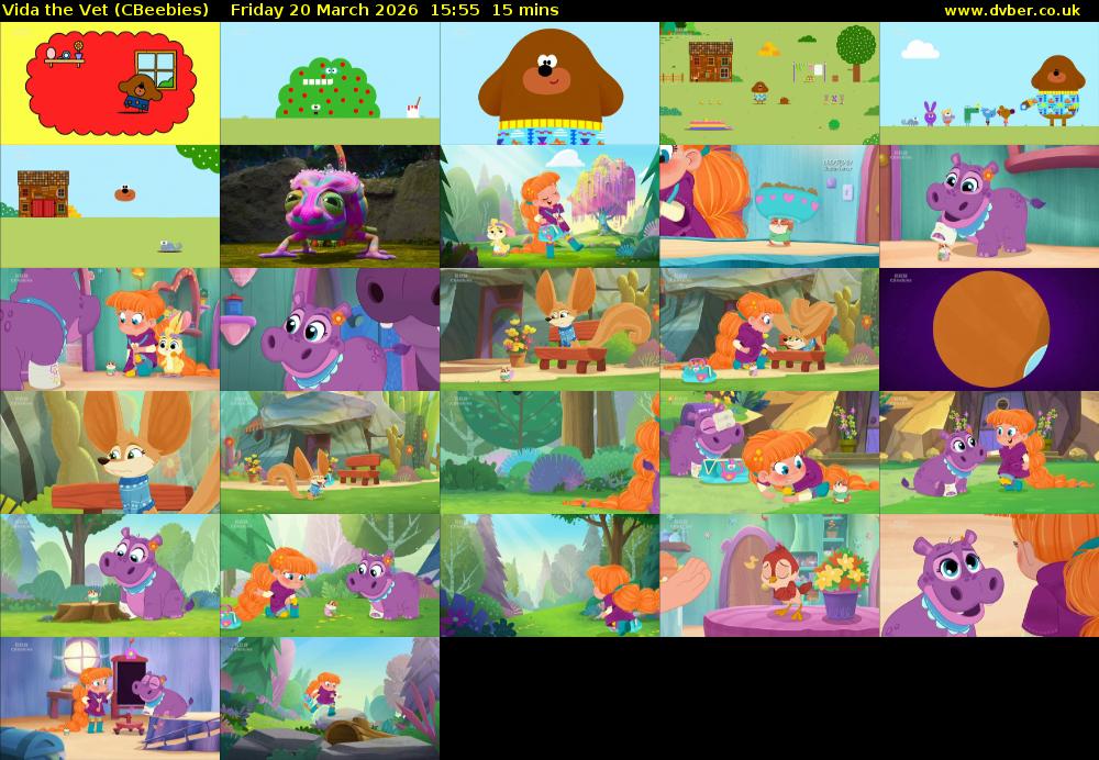 Vida the Vet (CBeebies) Friday 20 March 2026 15:55 - 16:10