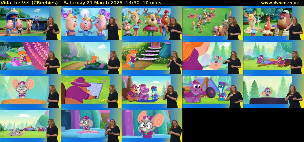 Vida the Vet (CBeebies) Saturday 21 March 2026 14:50 - 15:00