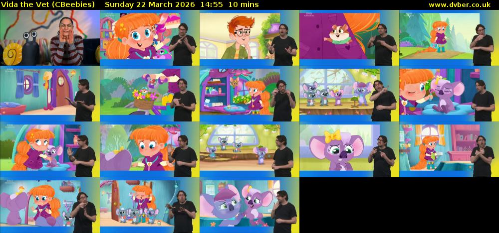 Vida the Vet (CBeebies) Sunday 22 March 2026 14:55 - 15:05