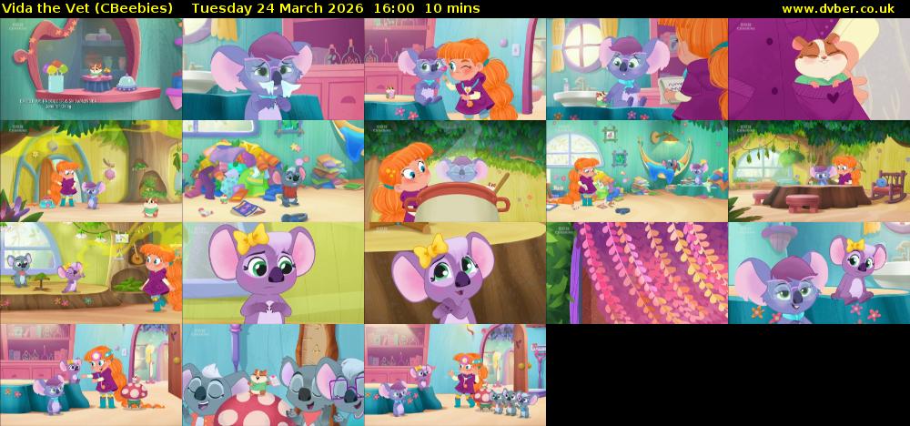 Vida the Vet (CBeebies) Tuesday 24 March 2026 16:00 - 16:10