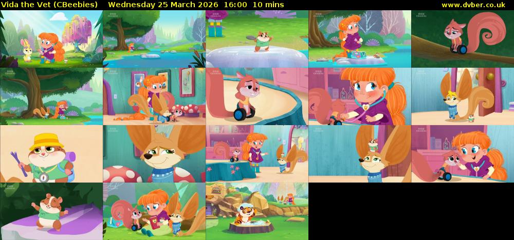 Vida the Vet (CBeebies) Wednesday 25 March 2026 16:00 - 16:10
