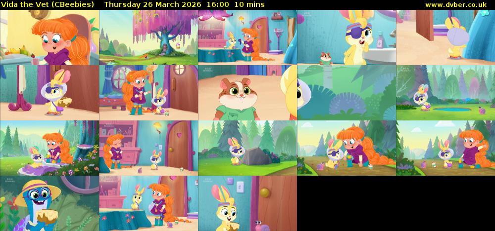 Vida the Vet (CBeebies) Thursday 26 March 2026 16:00 - 16:10