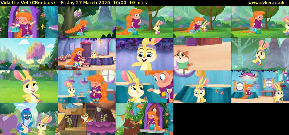 Vida the Vet (CBeebies) Friday 27 March 2026 16:00 - 16:10