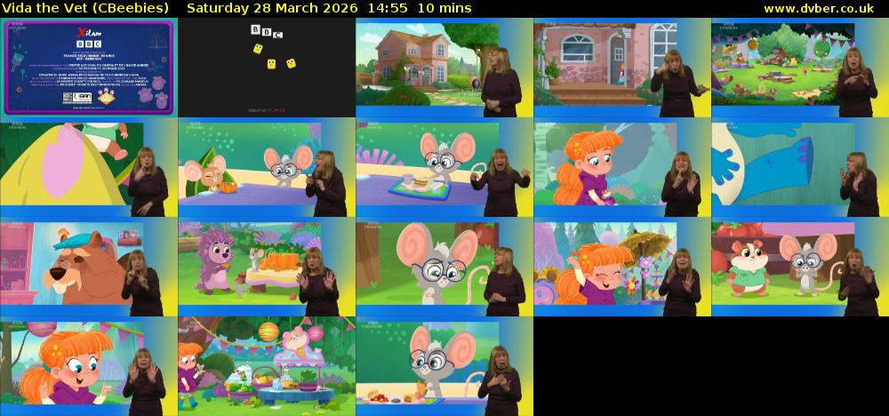 Vida the Vet (CBeebies) Saturday 28 March 2026 14:55 - 15:05