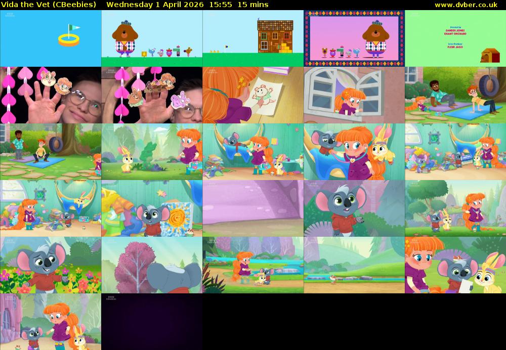 Vida the Vet (CBeebies) Wednesday 1 April 2026 15:55 - 16:10