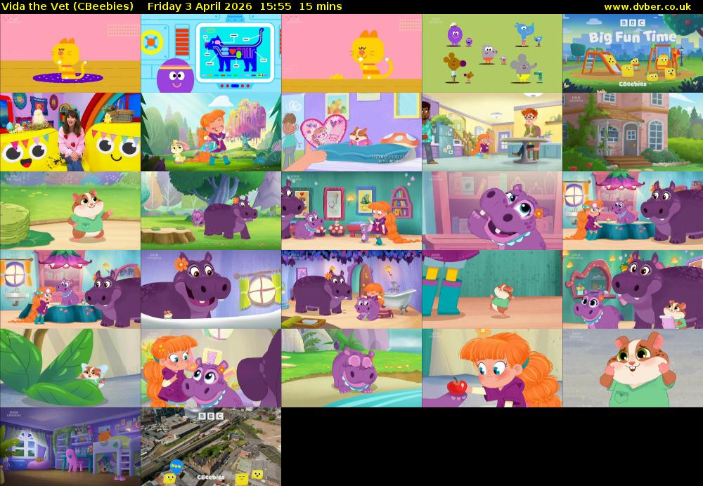 Vida the Vet (CBeebies) Friday 3 April 2026 15:55 - 16:10