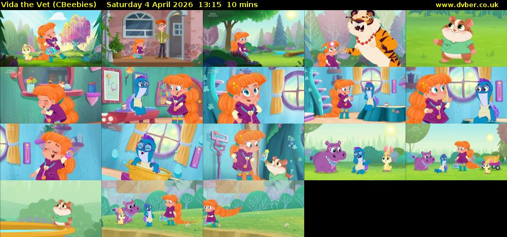 Vida the Vet (CBeebies) Saturday 4 April 2026 13:15 - 13:25