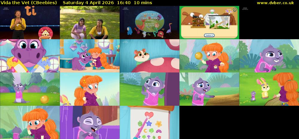 Vida the Vet (CBeebies) Saturday 4 April 2026 16:40 - 16:50