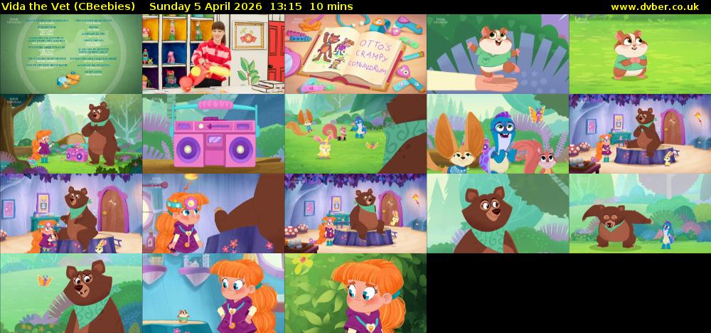 Vida the Vet (CBeebies) Sunday 5 April 2026 13:15 - 13:25