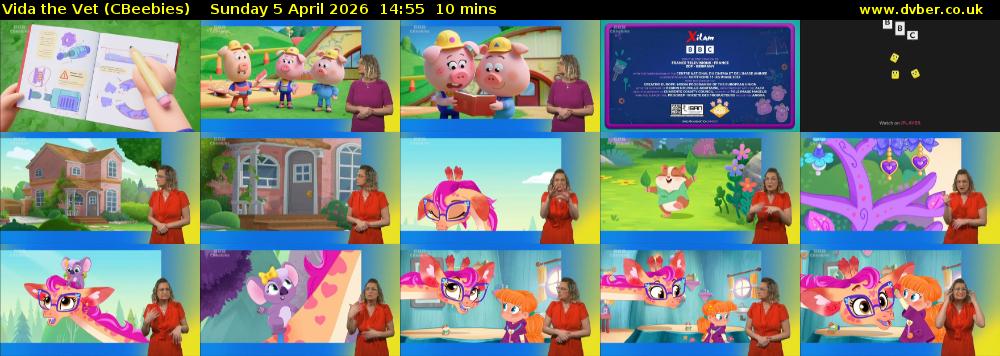 Vida the Vet (CBeebies) Sunday 5 April 2026 14:55 - 15:05