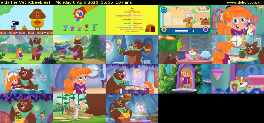 Vida the Vet (CBeebies) Monday 6 April 2026 15:55 - 16:05