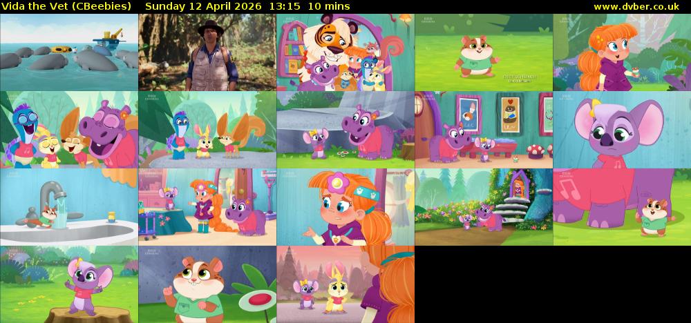 Vida the Vet (CBeebies) Sunday 12 April 2026 13:15 - 13:25
