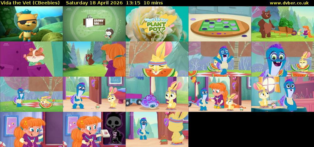 Vida the Vet (CBeebies) Saturday 18 April 2026 13:15 - 13:25