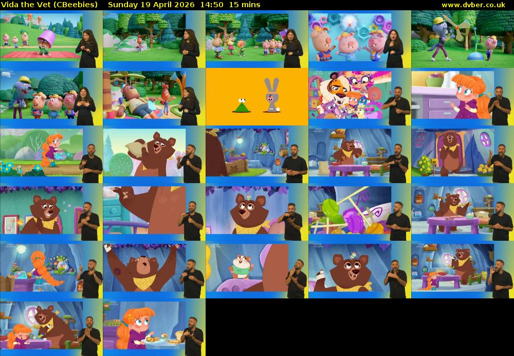 Vida the Vet (CBeebies) Sunday 19 April 2026 14:50 - 15:05